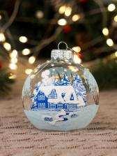 Ёлочный шар «Зимний», d=8.5 см, в подарочной упаковке Ёлочный шар «Зимний», d=8.5 см, в подарочной упаковке