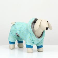 Комбинезон «нежный путь» на меховом подкладе, размер XL (ДС 40, ОШ 40, ОГ 50 см), голубой Комбинезон «нежный путь» на меховом подкладе, размер XL (ДС 40, ОШ 40, ОГ 50 см), голубой