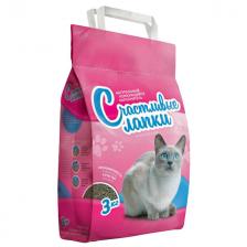 наполнитель СЧАСТЛИВЫЕ ЛАПКИ бентонитовый комкующийся 3кг наполнитель СЧАСТЛИВЫЕ ЛАПКИ бентонитовый комкующийся 3кг