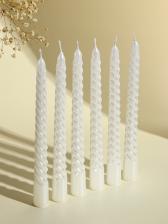 Набор свечей витых, 1.9x20 см, 6 шт., перламутровый металлик Набор свечей витых, 1.9x20 см, 6 шт., перламутровый металлик