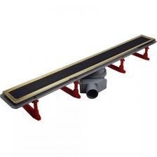 Душевой лоток Pestan Confluo Premium Line 75 черный глянцевый, золото Душевой лоток Pestan Confluo Premium Line 75 черный глянцевый, золото