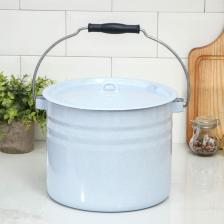 Ведро цилиндрическое эмалированное, 9 л, с крышкой, цвет МИКС Ведро цилиндрическое эмалированное, 9 л, с крышкой, цвет МИКС