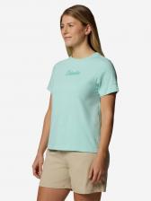 Футболка женская Columbia Rolling Bend Graphic Ss, Голубой Футболка женская Columbia Rolling Bend Graphic Ss, Голубой