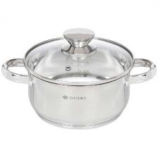 Кастрюля с крышкой Daniks Оптима QS-S-18/GS-01201-18CA 2.2 л Кастрюля с крышкой Daniks Оптима QS-S-18/GS-01201-18CA 2.2 л