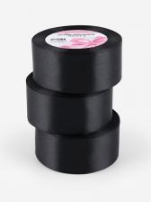 Атласная лента, набор 3 шт., 40 мм, 23±1 м, чёрная №39 Атласная лента, набор 3 шт., 40 мм, 23±1 м, чёрная №39