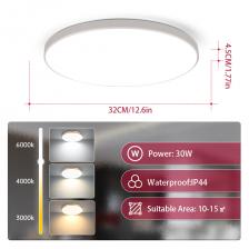 Светодиодные потолочные светильники для ванной комнаты IP44 Водонепроницаемый внутренний кухонный светильник AC165-265V 18 Вт/30 Вт/40 Вт Потолочный светильник для спальни для домашней панели Светодиодные потолочные светильники для ванной комнаты IP44 Водонепроницаемый внутренний кухонный светильник AC165-265V 18 Вт/30 Вт/40 Вт Потолочный светильник для спальни для домашней панели