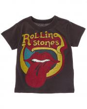 Футболка Chaser Rolling Stones с ретро-логотипом, черный Футболка Chaser Rolling Stones с ретро-логотипом, черный