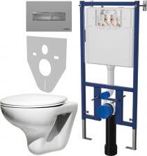 Комплект Унитаз подвесной Roca Mateo 346200000 с микролифтом + Система инсталляции для унитазов DIWO 4501 + Кнопка смыва DIWO 7321 хром матовый Комплект Унитаз подвесной Roca Mateo 346200000 с микролифтом + Система инсталляции для унитазов DIWO 4501 + Кнопка смыва DIWO 7321 хром матовый