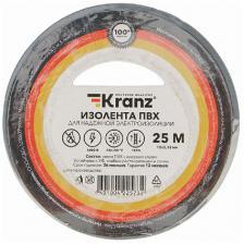 Изолента Kranz ПВХ, 0.13х15 мм, 25 м, серая Изолента Kranz ПВХ, 0.13х15 мм, 25 м, серая