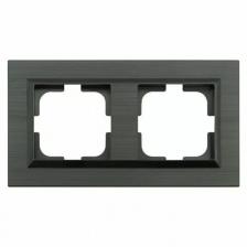 рамка 2 поста OVIVO Loft антрацит/черный рамка 2 поста OVIVO Loft антрацит/черный