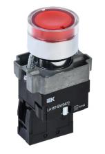 IEK Кнопка управления LA167-BW3472 d=22мм RC 1р с подсветкой красная BBT20-BW3472-2-12-67-K04 1 шт IEK Кнопка управления LA167-BW3472 d=22мм RC 1р с подсветкой красная BBT20-BW3472-2-12-67-K04 1 шт