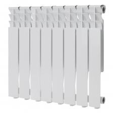 Радиатор алюминиевый КМ 500 мм 8 секций 1" боковое подключение белый Радиатор алюминиевый КМ 500 мм 8 секций 1" боковое подключение белый