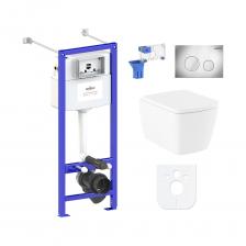 Комплект: инсталляция с унитазом Lavinia Boho Aveo Rimless 7 в 1 87050210 - комплексное предложение, включающее все необходимое для установки и комфортного использования подвесной керамики. Чаша унитаза крепится на инсталляционную систему, далее на стену монтируется клавиша смыва для подачи воды. Подвесной унитаз, как правило, находится над полом на высоте около 100 мм, что облегчает уборку и обеспечивает доступ для свободного мытья пола под чашей. Санитарный фарфор Lavinia Boho имеет более твердую и гладкую поверхность, нежели сантехнический фаянс. Благодаря современному оборудованию и обжигу керамики при температуре 1250 °С образуется беспористая многослойная глазурь, которая отличается низким коэффициентом водопоглощения и меньше впитывает грязь и запахи. Сиденье с крышкой изготовлено из прочного дюропласта с петлями из нержавеющей стали и имеет идеальное сочетание глянцевого цвета с керамикой. Комплект: инсталляция с унитазом Lavinia Boho Aveo Rimless 7 в 1 87050210 - комплексное предложение, включающее все необходимое для установки и комфортного использования подвесной керамики. Чаша унитаза крепится на инсталляционную систему, далее на стену монтируется клавиша смыва для подачи воды. Подвесной унитаз, как правило, находится над полом на высоте около 100 мм, что облегчает уборку и обеспечивает доступ для свободного мытья пола под чашей. Санитарный фарфор Lavinia Boho имеет более твердую и гладкую поверхность, нежели сантехнический фаянс. Благодаря современному оборудованию и обжигу керамики при температуре 1250 °С образуется беспористая многослойная глазурь, которая отличается низким коэффициентом водопоглощения и меньше впитывает грязь и запахи. Сиденье с крышкой изготовлено из прочного дюропласта с петлями из нержавеющей стали и имеет идеальное сочетание глянцевого цвета с керамикой.