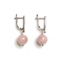 MORZA Серьги с розовым кварцем бижутерия MORZA Серьги с розовым кварцем бижутерия
