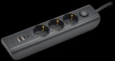 IEK WYP12-16-03-02-ZKU-K02 MODERN Удлинитель У03В с/з 2м 3х1мм2 16А/250В USBх3 1 шт IEK WYP12-16-03-02-ZKU-K02 MODERN Удлинитель У03В с/з 2м 3х1мм2 16А/250В USBх3 1 шт