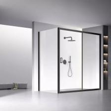 Душевой уголок Veconi Rovigo RV-060B 180х90 см, профиль матовый черный, стекло прозрачное Душевой уголок Veconi Rovigo RV-060B 180х90 см, профиль матовый черный, стекло прозрачное