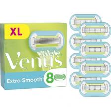 Лезвия для бритвы Venus Extra Smooth для женщин, 8 сменных лубрастрипов с маслом авокадо Skincushion, Gillette Лезвия для бритвы Venus Extra Smooth для женщин, 8 сменных лубрастрипов с маслом авокадо Skincushion, Gillette