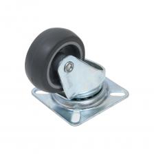 Полипропиленовый обод колеса с шинкой из светло серой резины, твердость 85±3° Shore A, не оставляет следов на полу. Поворотный узел с двухрядным шарикоподшипником, в оси колеса втулка скольжения. Рабочая температура от -20°С до +50°С. Полипропиленовый обод колеса с шинкой из светло серой резины, твердость 85±3° Shore A, не оставляет следов на полу. Поворотный узел с двухрядным шарикоподшипником, в оси колеса втулка скольжения. Рабочая температура от -20°С до +50°С.