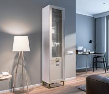 Шкаф-витрина Ассоль СБ-3429 Кашемир серый/МДФ Кашемир Шкаф-витрина Ассоль СБ-3429 Кашемир серый/МДФ Кашемир