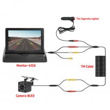 Складной автомобильный монитор с ЖК-дисплеем 4,3 дюйма и камерой заднего вида Складной автомобильный монитор с ЖК-дисплеем 4,3 дюйма и камерой заднего вида