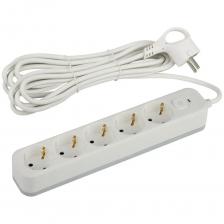 Сетевой фильтр Intro SFE550-W с заземлением, с выключателем, 5 розеток, провод 5 м, ПВС 3x0,75мм2. Базовый уровень защиты техники: от импульсных помех, от перегрузки, от короткого замыкания. Максимальная мощность 10А/2200 Вт. Корпус из негорючего пластика (полипропилен). Вилка обеспечена кольцом для удобного извлечения ее из розетки. Выключатель со световой индикацией позволяет выключить все приборы, подключенные к сетевому фильтру, не вынимая вилки из розетки. Сетевой фильтр Intro SFE550-W с заземлением, с выключателем, 5 розеток, провод 5 м, ПВС 3x0,75мм2. Базовый уровень защиты техники: от импульсных помех, от перегрузки, от короткого замыкания. Максимальная мощность 10А/2200 Вт. Корпус из негорючего пластика (полипропилен). Вилка обеспечена кольцом для удобного извлечения ее из розетки. Выключатель со световой индикацией позволяет выключить все приборы, подключенные к сетевому фильтру, не вынимая вилки из розетки.