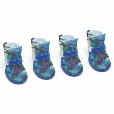Ботинки для собак «Боец», набор 4 шт., размер 3 (подошва 5x4.2 см) камуфляж синий Ботинки для собак «Боец», набор 4 шт., размер 3 (подошва 5x4.2 см) камуфляж синий