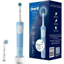 Электрическая зубная щетка Oral-B Vitality Pro D103.423.3, голубая (3708), 2 насадки CrossAction+Sensitive Электрическая зубная щетка Oral-B Vitality Pro D103.423.3, голубая (3708), 2 насадки CrossAction+Sensitive