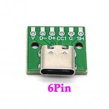 1/10 шт. 6-контактный 24Pin кабель для передачи данных тестовая плата с DIP Data USB 3. 0 Type-C разъем «мама» 1/10 шт. 6-контактный 24Pin кабель для передачи данных тестовая плата с DIP Data USB 3. 0 Type-C разъем «мама»