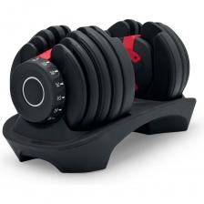 Гантель со ступенчатой регулировкой UNIX Fit весом 40 килограмма имеет 17 уровней нагрузки (от 5 до 40 кг). Современная конструкция позволяет изменять вес гантели за считанные секунды. Благодаря специальной системе замков при повороте индикатора веса фрагменты гантели, соответствующие выбранному весу, надежно крепятся на грифе. Использование данной системы позволит существенно сократить время, затрачиваемое на изменение веса снаряда во время тренировки. Упражнения с гантелей UNIX Fit поможет проработать бицепсы, трицепсы, а также грудные и дельтовидные мышцы. В отличие от наборных гантелей вес меняется не надеванием дисков на гриф, а простым поворотом специального крепежного механизма! Поместите гантели на подставку и вращайте переключатель веса до нужного вам значения. Лишние диски остаются в подставке. Гантели могут использоваться для силовых и жиросжигающих тренировок, дома или в тренажерном зале. Гантель имеет эргономичную рукоятку и удобные замки-переключатели с обозначением веса нагрузки, расположенные по обоим концам гантели. Благодаря переключателям, можно за несколько секунд изменить и выбрать нужный вам вес. Регулировка шага нагрузки: 5кг - 7кг - 9кг - 11кг - 13кг - 15кг - 18кг - 20кг - 22кг - 25кг - 27кг - 29кг - 32кг - 34кг - 36кг - 38кг - 40кг. В комплект входит подставка для хранения и регулировки веса гантели. Регулируемая гантель UNIX Fit способна заменить небольшой тренажерный зал у вас дома. Рекомендации по эксплуатации: не бросать и не ронять гантели во избежание повреждения механизма регулировки веса! Гантель со ступенчатой регулировкой UNIX Fit весом 40 килограмма имеет 17 уровней нагрузки (от 5 до 40 кг). Современная конструкция позволяет изменять вес гантели за считанные секунды. Благодаря специальной системе замков при повороте индикатора веса фрагменты гантели, соответствующие выбранному весу, надежно крепятся на грифе. Использование данной системы позволит существенно сократить время, затрачиваемое на изменение веса снаряда во время тренировки. Упражнения с гантелей UNIX Fit поможет проработать бицепсы, трицепсы, а также грудные и дельтовидные мышцы. В отличие от наборных гантелей вес меняется не надеванием дисков на гриф, а простым поворотом специального крепежного механизма! Поместите гантели на подставку и вращайте переключатель веса до нужного вам значения. Лишние диски остаются в подставке. Гантели могут использоваться для силовых и жиросжигающих тренировок, дома или в тренажерном зале. Гантель имеет эргономичную рукоятку и удобные замки-переключатели с обозначением веса нагрузки, расположенные по обоим концам гантели. Благодаря переключателям, можно за несколько секунд изменить и выбрать нужный вам вес. Регулировка шага нагрузки: 5кг - 7кг - 9кг - 11кг - 13кг - 15кг - 18кг - 20кг - 22кг - 25кг - 27кг - 29кг - 32кг - 34кг - 36кг - 38кг - 40кг. В комплект входит подставка для хранения и регулировки веса гантели. Регулируемая гантель UNIX Fit способна заменить небольшой тренажерный зал у вас дома. Рекомендации по эксплуатации: не бросать и не ронять гантели во избежание повреждения механизма регулировки веса!