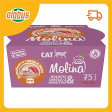 Влажный корм для кошек Molina цыпленок-тунец в желе Влажный корм для кошек Molina цыпленок-тунец в желе