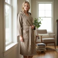 Халат унисекс Casa Lusso размер XL, бежевый Халат унисекс Casa Lusso размер XL, бежевый