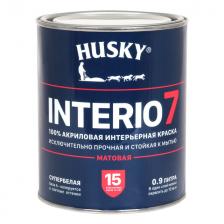 краска акриловая HUSKY INTERIO 7 для стен и потолков база А 0,9л, арт.32235 краска акриловая HUSKY INTERIO 7 для стен и потолков база А 0,9л, арт.32235