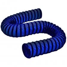 Воздуховод серии Tex PVC F 300 H с повышенной износоустойчивостью. Воздуховод широкого спектра применения из полиэфирной ткани синего цвета с пропиткой ПВХ и каркасом из стальной высокоуглеродистой проволоки с дополнительной защитной лентой. Гибкий, стоек сжатию и растяжению. Позволяет отвести статическое электричество при заземлении стальной спирали.Применение:Транспортировка материалов с невысокими абразивными свойствами, отвод выхлопных газов и газов сварочного оборудования, отвод химических паров и влажного воздуха в системах вентиляции, отопления и аспирации. Пригоден для внутреннего и наружного применения.Конструкция:Стенка из полиэфирной ткани с пропиткой ПВХ толщиной 0,3 мм.Спираль из высокоуглеродистой стальной проволоки с антикоррозионным покрытием.Внешняя защитная полоса из ПВХ ткани черного цвета.Цвет: синий (код цвета Bl).Свойства:легкийспособен снимать электростатическое напряжениетрудновоспламеняемыйхорошая сжимаемостьустойчивость к атмосферным воздействиям.морозостойкостьабразивостойкийустойчивость к ультрафиолету и озонуустойчив к высокой влажностигазогерметичныйТемпературный режимот -30?С до + 90?СВнимание, изображение товара может отличаться от реального! Верные параметры указаны в технических характеристиках товара. Воздуховод серии Tex PVC F 300 H с повышенной износоустойчивостью. Воздуховод широкого спектра применения из полиэфирной ткани синего цвета с пропиткой ПВХ и каркасом из стальной высокоуглеродистой проволоки с дополнительной защитной лентой. Гибкий, стоек сжатию и растяжению. Позволяет отвести статическое электричество при заземлении стальной спирали.Применение:Транспортировка материалов с невысокими абразивными свойствами, отвод выхлопных газов и газов сварочного оборудования, отвод химических паров и влажного воздуха в системах вентиляции, отопления и аспирации. Пригоден для внутреннего и наружного применения.Конструкция:Стенка из полиэфирной ткани с пропиткой ПВХ толщиной 0,3 мм.Спираль из высокоуглеродистой стальной проволоки с антикоррозионным покрытием.Внешняя защитная полоса из ПВХ ткани черного цвета.Цвет: синий (код цвета Bl).Свойства:легкийспособен снимать электростатическое напряжениетрудновоспламеняемыйхорошая сжимаемостьустойчивость к атмосферным воздействиям.морозостойкостьабразивостойкийустойчивость к ультрафиолету и озонуустойчив к высокой влажностигазогерметичныйТемпературный режимот -30?С до + 90?СВнимание, изображение товара может отличаться от реального! Верные параметры указаны в технических характеристиках товара.