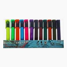 Набор маркеров текстовыделителей 12 цветов 5,0 мм, deVENTE 6 неоновых +6 Marandi (земляные тона) скошенные Набор маркеров текстовыделителей 12 цветов 5,0 мм, deVENTE 6 неоновых +6 Marandi (земляные тона) скошенные