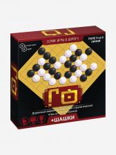 Игра настольная тактическая, шашки, Нескучные игры, Го и шашки, Черный Игра настольная тактическая, шашки, Нескучные игры, Го и шашки, Черный
