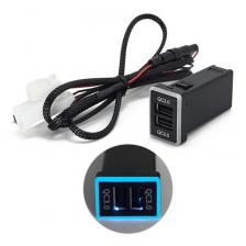 Автомобильное зарядное устройство для Toyota QC3.0 с двумя портами USB, быстрая быстрая зарядка телефона, видеорегистратор, GPS-адаптер, кабель Plug & Play, автоаксессуар Автомобильное зарядное устройство для Toyota QC3.0 с двумя портами USB, быстрая быстрая зарядка телефона, видеорегистратор, GPS-адаптер, кабель Plug & Play, автоаксессуар