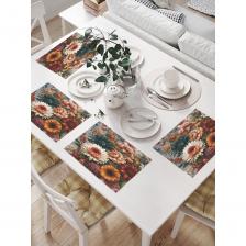 Комплект из 4-х тканевых плейсматов для сервировки обеденного пространства и декора кухни. Салфетки изготовлены из износостойкого и гипоаллергенного материала «Oxford» (100% полиэстер) плотностью 200 гр./кв.м., фактура рогожка. Особенностью ткани является водоотталкивающая пропитка. Изделие можно стирать при температуре 30-40 градусов, выбирая деликатный режим стирки. Принт нанесен с одной стороны. Аксессуар станет не только украшением вашего стола, но и защитит поверхность от возможных загрязнений, горячих тарелок и царапин. Яркость рисунка может отличаться от изображения на сайте. Допустимо отклонение в размерах +-2 см. Комплект из 4-х тканевых плейсматов для сервировки обеденного пространства и декора кухни. Салфетки изготовлены из износостойкого и гипоаллергенного материала «Oxford» (100% полиэстер) плотностью 200 гр./кв.м., фактура рогожка. Особенностью ткани является водоотталкивающая пропитка. Изделие можно стирать при температуре 30-40 градусов, выбирая деликатный режим стирки. Принт нанесен с одной стороны. Аксессуар станет не только украшением вашего стола, но и защитит поверхность от возможных загрязнений, горячих тарелок и царапин. Яркость рисунка может отличаться от изображения на сайте. Допустимо отклонение в размерах +-2 см.