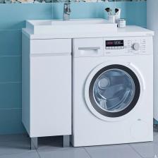 Тумба с раковиной над стиральной машиной Санта Марс 29 белый Тумба с раковиной над стиральной машиной Санта Марс 29 белый