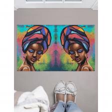 Придверный коврик в прихожую JOYARTY с принтом Африканка, 45х75 см door_425003 Придверный коврик в прихожую JOYARTY с принтом Африканка, 45х75 см door_425003