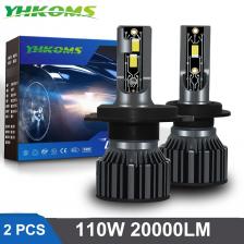 YHKOMS Автомобильные фары H4 LED H7 20000LM H11 Светодиодная лампа для автомобильных фар H1 H9 9005 9006 HB3 HB4 5202 9007 H13 Противотуманные фары 12V 6000K YHKOMS Автомобильные фары H4 LED H7 20000LM H11 Светодиодная лампа для автомобильных фар H1 H9 9005 9006 HB3 HB4 5202 9007 H13 Противотуманные фары 12V 6000K