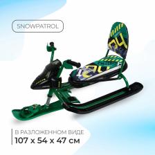 Снегокат Snowpatrol, со спинкой, зелёный, СНД2/SP3 Nika Kids Снегокат Snowpatrol, со спинкой, зелёный, СНД2/SP3 Nika Kids