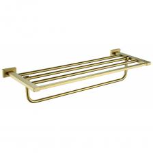 Держатель полотенец Vieir (Виеир) V5019-S двойной, матовое золото Держатель полотенец Vieir (Виеир) V5019-S двойной, матовое золото