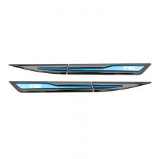 2 шт., значок на дверь автомобиля, боковое лезвие, защитная металлическая наклейка для кузова автомобиля для VW Volkswagen TSI, автомобильные аксессуары 2 шт., значок на дверь автомобиля, боковое лезвие, защитная металлическая наклейка для кузова автомобиля для VW Volkswagen TSI, автомобильные аксессуары