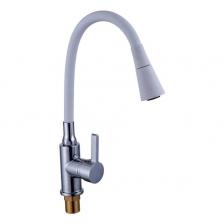 Смеситель для кухни с гибким изливом сборный Potato (Потато) P59281-7 хром/белый Смеситель для кухни с гибким изливом сборный Potato (Потато) P59281-7 хром/белый