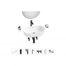 Комплект Wellsee 7 в 1 Lavinia Boho Bathroom Sink накладная раковина 55x32 см 20219494R Комплект Wellsee 7 в 1 Lavinia Boho Bathroom Sink накладная раковина 55x32 см 20219494R