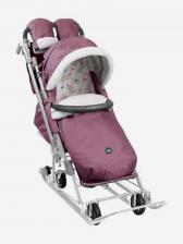 Санки-коляска комбинированная Nika"Ника детям 7-8К" НД7-8К вересковый, Фиолетовый Санки-коляска комбинированная Nika"Ника детям 7-8К" НД7-8К вересковый, Фиолетовый