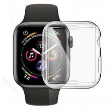 Силиконовый защитный чехол (кейс) Apple Watch Series 4 SE 6 5 (Эпл Вотч) 44 мм для экрана/дисплея и корпуса противоударный бампер мягкий прозрачный Силиконовый защитный чехол (кейс) Apple Watch Series 4 SE 6 5 (Эпл Вотч) 44 мм для экрана/дисплея и корпуса противоударный бампер мягкий прозрачный