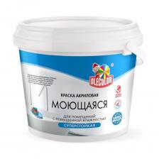 Краска Olecolor водно-дисперсионная, моющаяся, база А, 1 кг Краска Olecolor водно-дисперсионная, моющаяся, база А, 1 кг