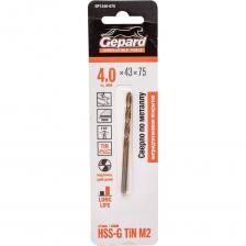 Сверло спиральное по металлу 4x43x75 мм, HSS TIN Gepard GP1340-075 предназначено для сверления отверстий в конструкционных углеродистых и легированных сталях, цветных металлах, чугуне, бронзе, медно-никелевых сплавах, графите, твердом пластике. Изготовлено из высококачественной быстрорежущей стали с вышлифованным профилем. Выход стружки легче, температура нагрева и биение сверла в патроне меньше, стойкость режущей части выше. Отверстия имеют высокую точность. Подточка поперечных режущих кромок позволяет начинать сверление без предварительного засверливания центрирующим сверлом или кернения. Повышенный ресурс использования. Тип обработки поверхности сверла: нитридтитановое покрытие. Марка стали: М2 (соответствие Р6М5). Угол заточки 118 градусов с подточкой поперечной кромки. Изготовлено методом фрезерование c уже вышлифованным профилем (fully ground). Класс точности: А. Внимание, изображение товара может отличаться от реального! Верные параметры указаны в технических характеристиках товара. Сверло спиральное по металлу 4x43x75 мм, HSS TIN Gepard GP1340-075 предназначено для сверления отверстий в конструкционных углеродистых и легированных сталях, цветных металлах, чугуне, бронзе, медно-никелевых сплавах, графите, твердом пластике. Изготовлено из высококачественной быстрорежущей стали с вышлифованным профилем. Выход стружки легче, температура нагрева и биение сверла в патроне меньше, стойкость режущей части выше. Отверстия имеют высокую точность. Подточка поперечных режущих кромок позволяет начинать сверление без предварительного засверливания центрирующим сверлом или кернения. Повышенный ресурс использования. Тип обработки поверхности сверла: нитридтитановое покрытие. Марка стали: М2 (соответствие Р6М5). Угол заточки 118 градусов с подточкой поперечной кромки. Изготовлено методом фрезерование c уже вышлифованным профилем (fully ground). Класс точности: А. Внимание, изображение товара может отличаться от реального! Верные параметры указаны в технических характеристиках товара.