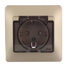 розетка 1 пост SCHNEIDER ELECTRIC Glossa IP44 с/з с/к с/ш титан розетка 1 пост SCHNEIDER ELECTRIC Glossa IP44 с/з с/к с/ш титан